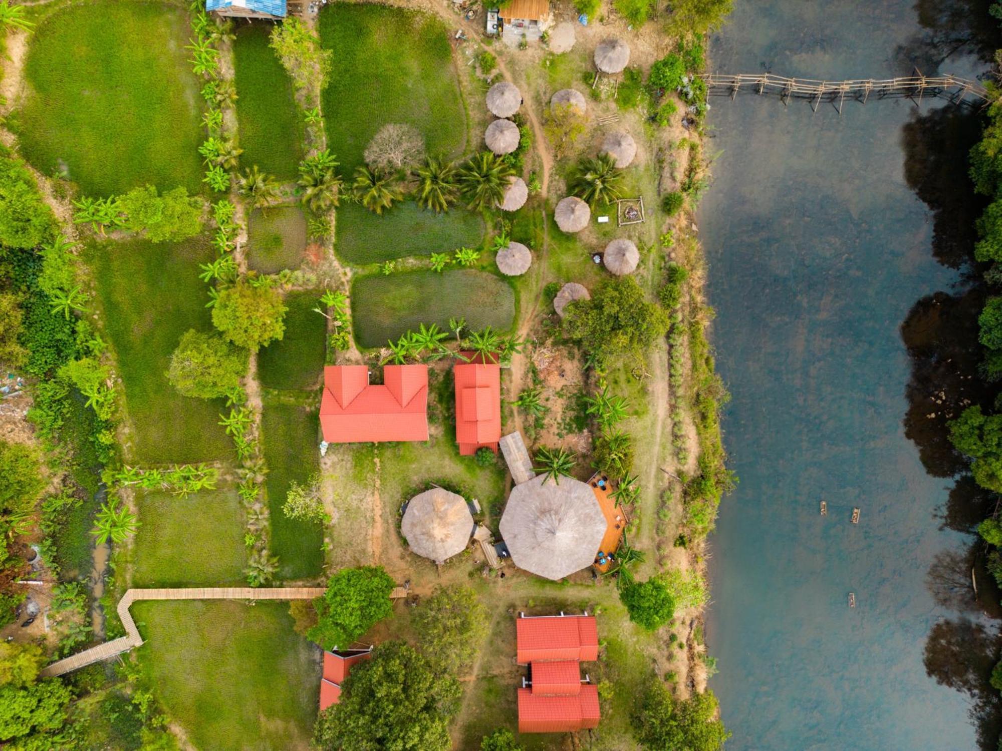 Bolaven Garden Bungalow And Tent - Tad Lo Ban Kiangtat Esterno foto